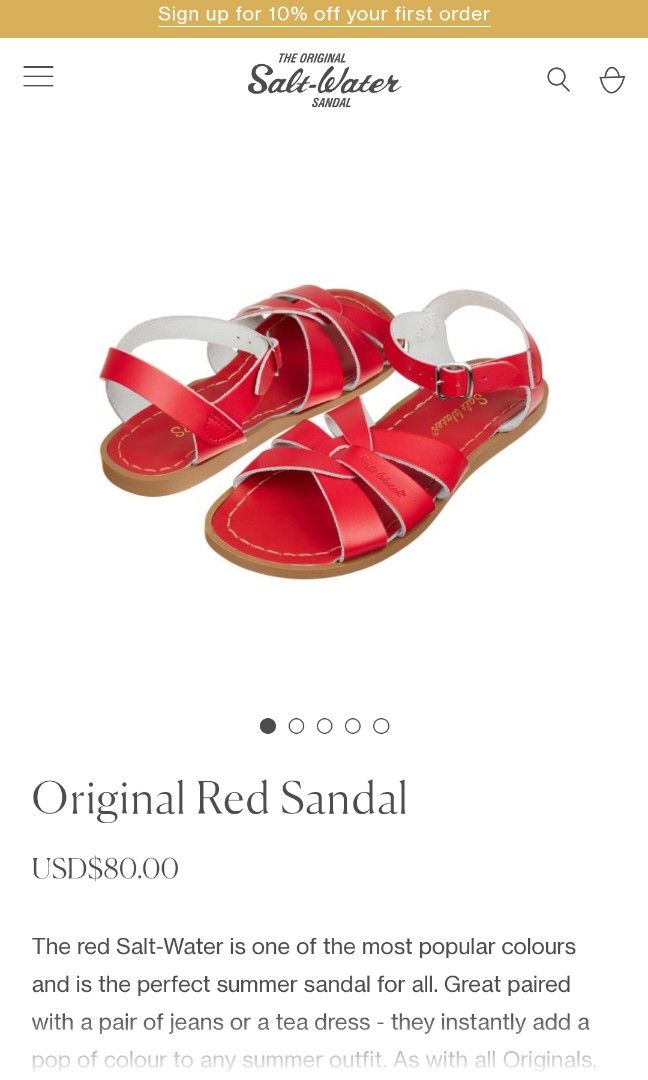 Red sales colour sandal