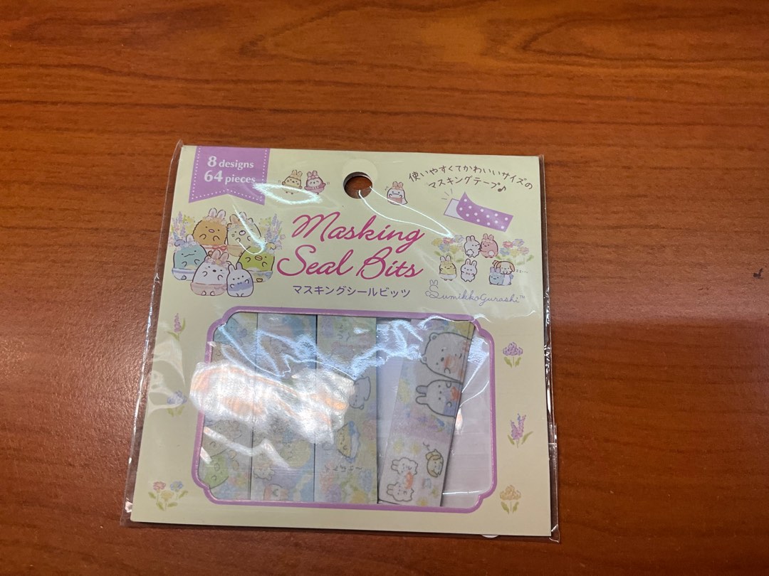 Sanx Sumikko Gurashi Masking Seal Bits Stickers Rabbit series, Hobbies