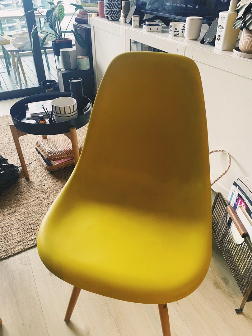 Yellow sales scandi chair