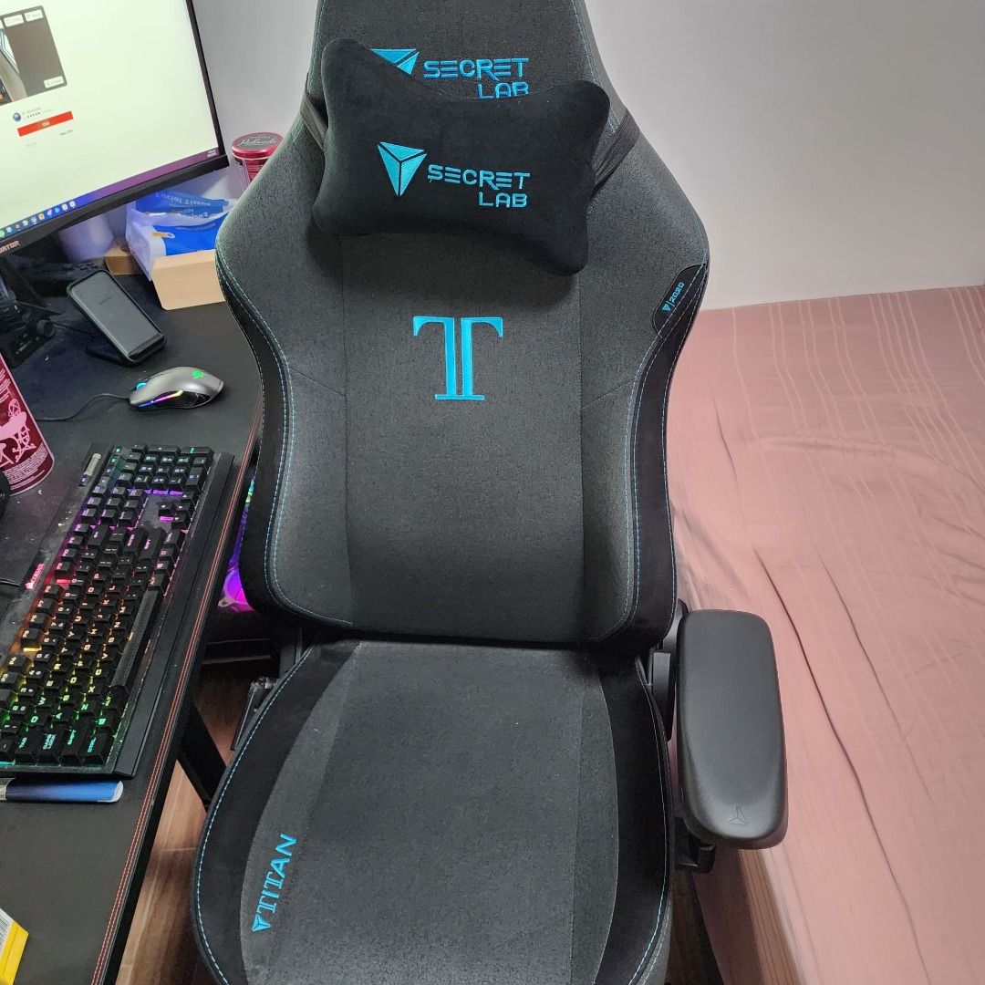 Secretlab TITAN 2020 SoftWeave (Charcoal Blue), Furniture & Home Living