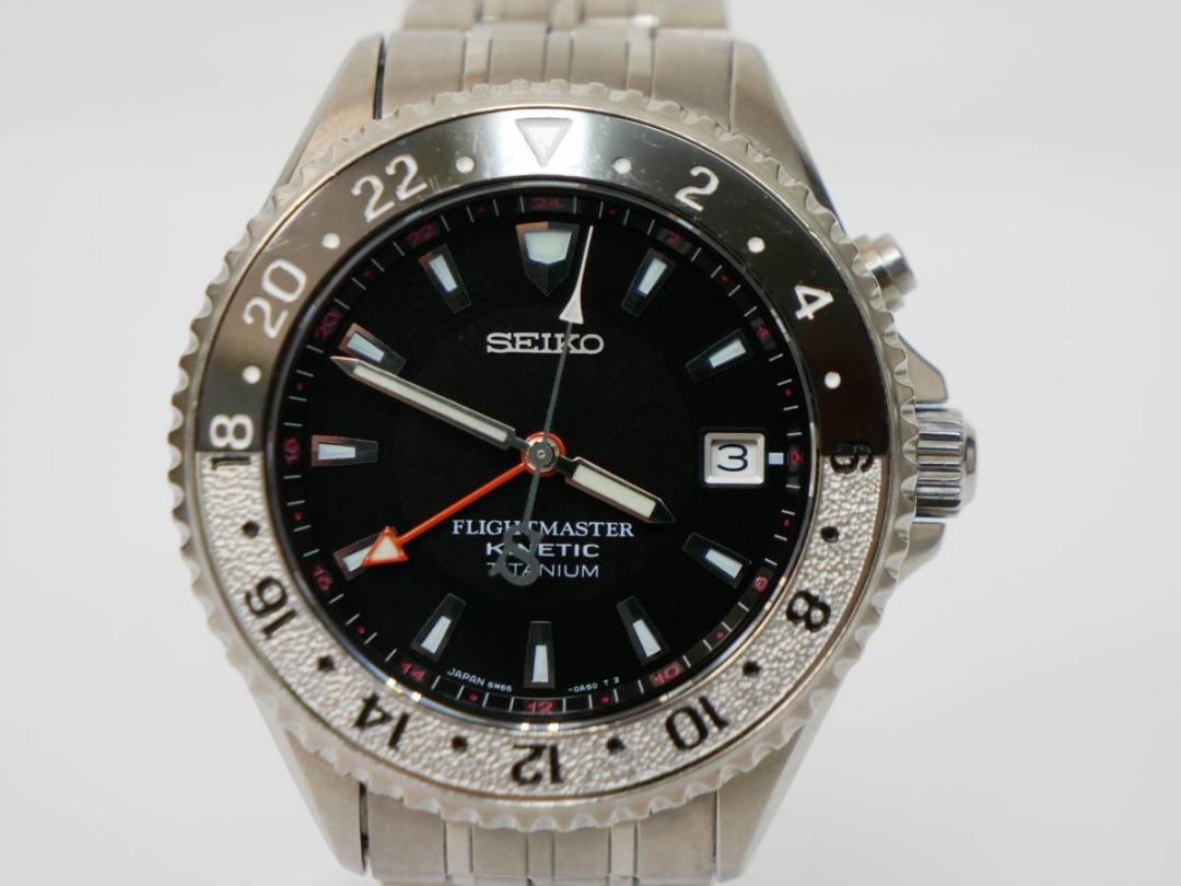 Seiko Prospex Flightmaster SBDW011 GMT Kinetic Titanium Watch