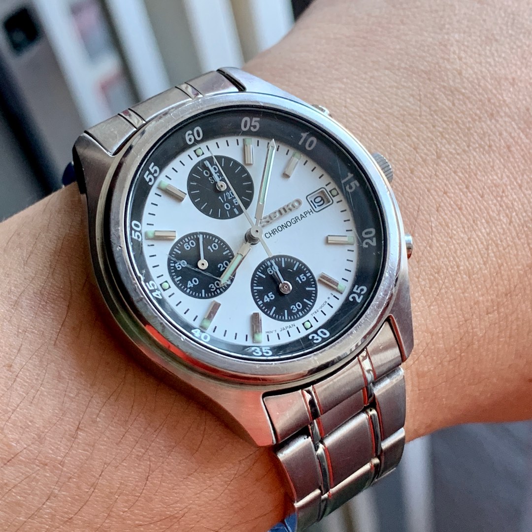 Seiko panda dial chronograph outlet