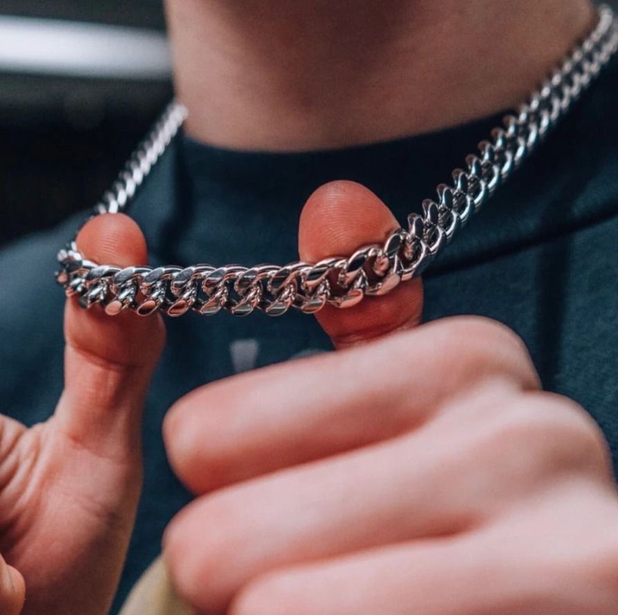 Mens gold clearance and silver chains