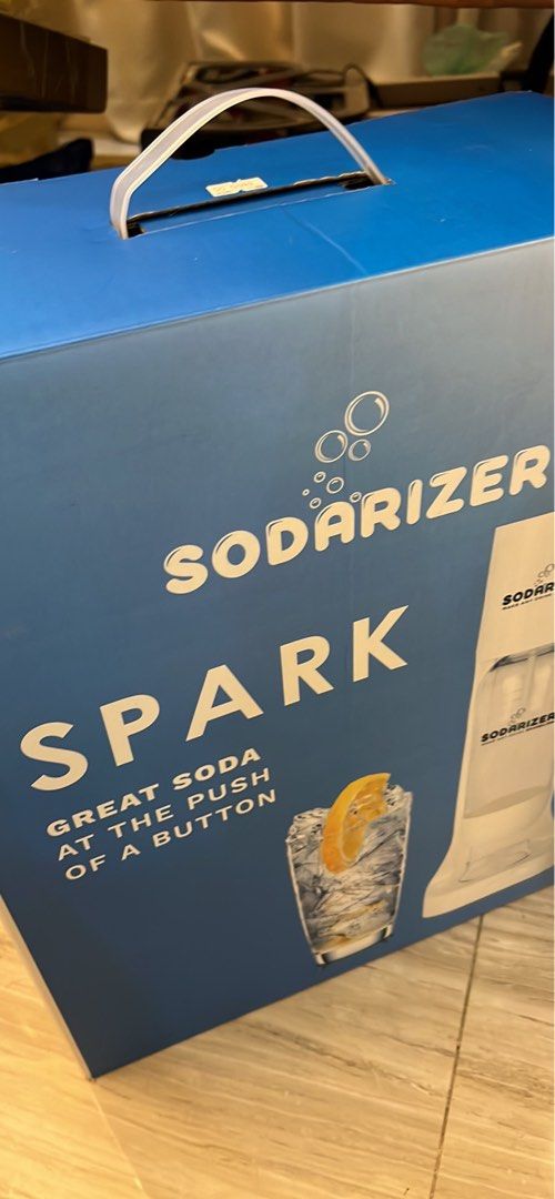 Sodarizer - Spark Kit (Category: Other Kitchen Appliances) located in Davao. Submitted by tashai4516 (Listing ID 1249852238, Image 1). Description: Sodarizer Spark Kit Includes: Soda Maker, Tank, bottle ₱4,800 (originally ₱6,500) Used for less than 10times only.