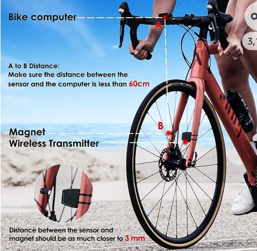 SPGOOD Bike computer wireless 16 functions waterproof LCD speed bike