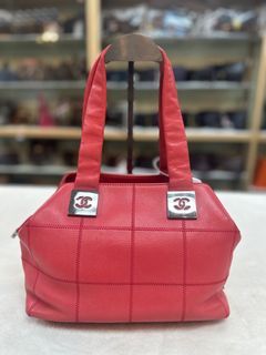 CHANEL, Bags, Chanel Goatskin Square Stitch Bowler Bag