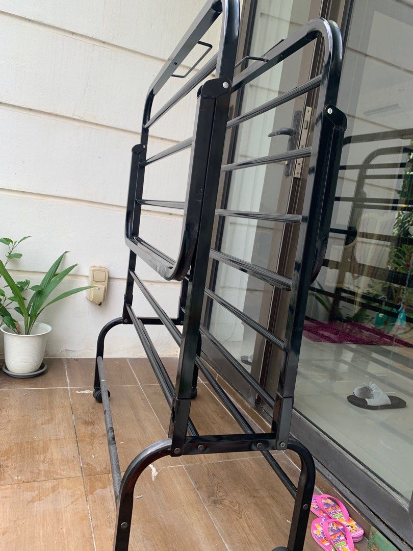 Single folding store bed frame only