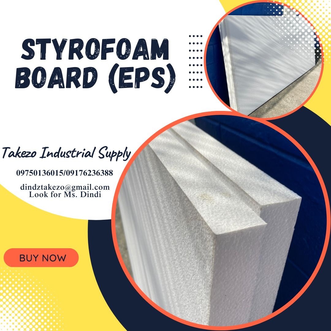 Styrofoam Board (EPS) (Category: Industrial Equipment) located in Caloocan City. Submitted by gyucheolprincess (Listing ID 1249854947, Image 1). Description: 𝙏𝙖𝙠𝙚𝙯𝙤 𝙄𝙣𝙙𝙪𝙨𝙩𝙧𝙞𝙖𝙡 𝙎𝙪𝙥𝙥𝙡𝙮 𝐊𝐢𝐧𝐝𝐥𝐲 𝐂𝐚𝐥𝐥/𝐌𝐞𝐬𝐬𝐚𝐠𝐞 𝐮𝐬 𝐟𝐨𝐫 𝐲𝐨𝐮𝐫 𝐪𝐮𝐞𝐬𝐭𝐢𝐨𝐧𝐬 𝐚𝐧𝐝 𝐨𝐭𝐡𝐞𝐫 𝐢𝐧𝐪𝐮𝐢𝐫𝐢𝐞𝐬. item Name: Styrofoam Board (EPS) size: 4’ x 8’ (2” thk.) 𝐀𝐋𝐋 𝐏𝐑𝐈𝐂𝐄𝐒 𝐀𝐑𝐄 𝐒𝐔𝐁𝐉𝐄𝐂𝐓 𝐓𝐎 𝐂𝐇𝐀𝐍𝐆𝐄 𝐖𝐈𝐓𝐇𝐎𝐔�