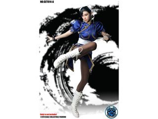 Super Duck SET014A 1/6 Scale Chinese Martial Arts Fighter Head Sculpt & Blue Outfit without body