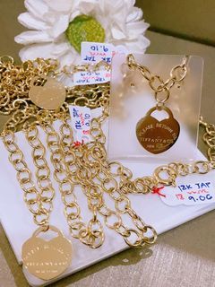 T&cò heart Pendant Necklace 18k jap gold