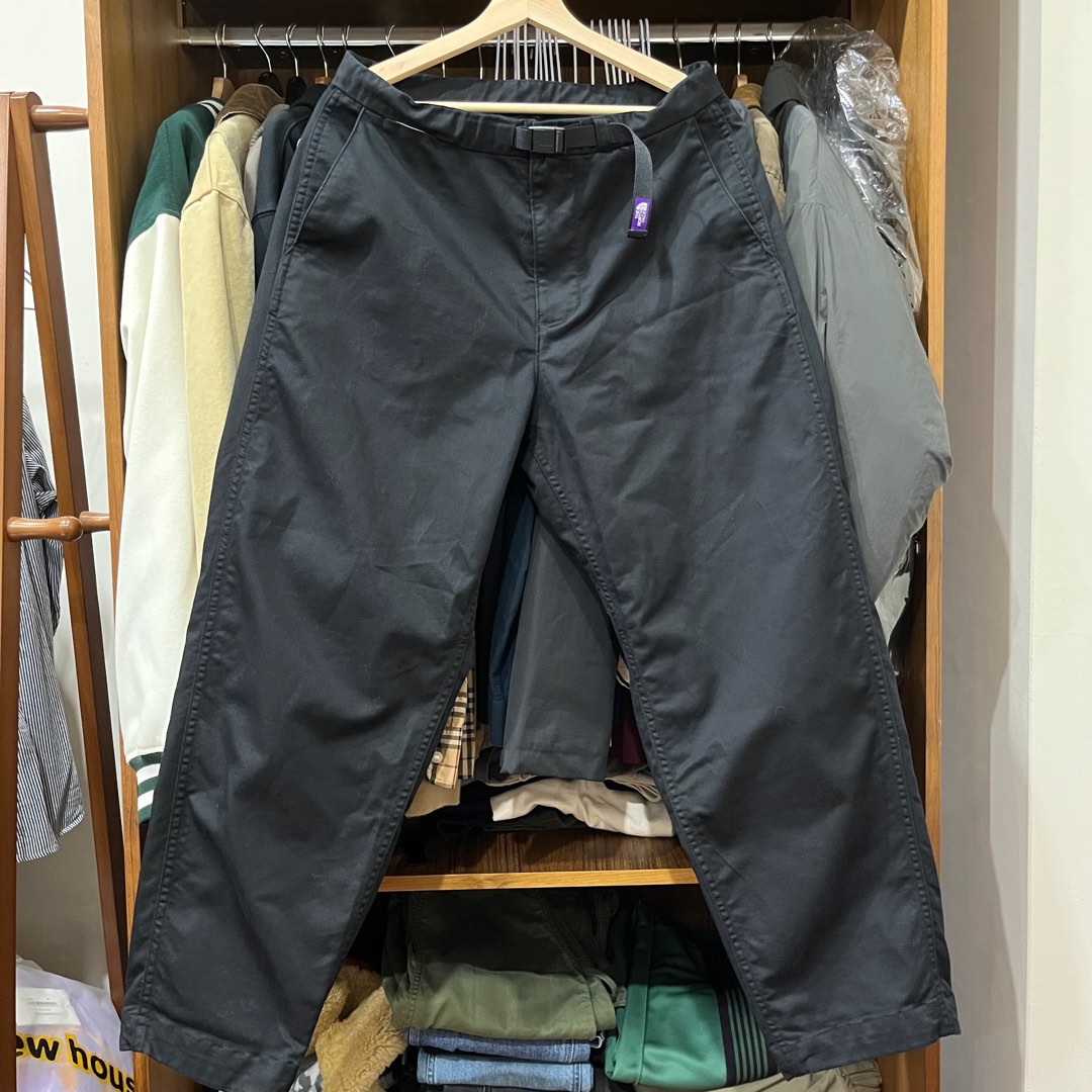 The north face purple label nt5052n 黑紫標錐形褲, 他的時尚, 褲子