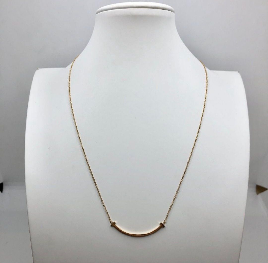 Gold smile necklace cheap