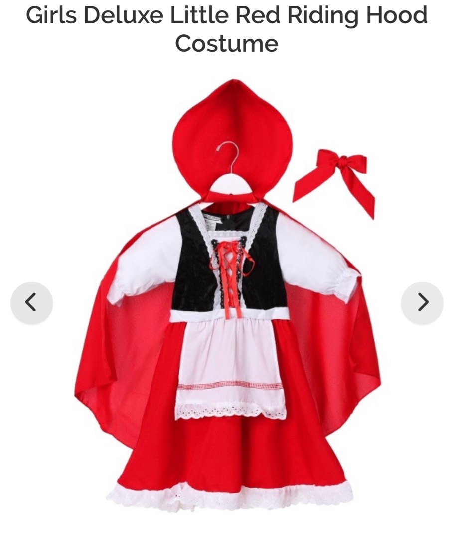 Toddler girl costume Little Red Riding Hood costume for Halloween