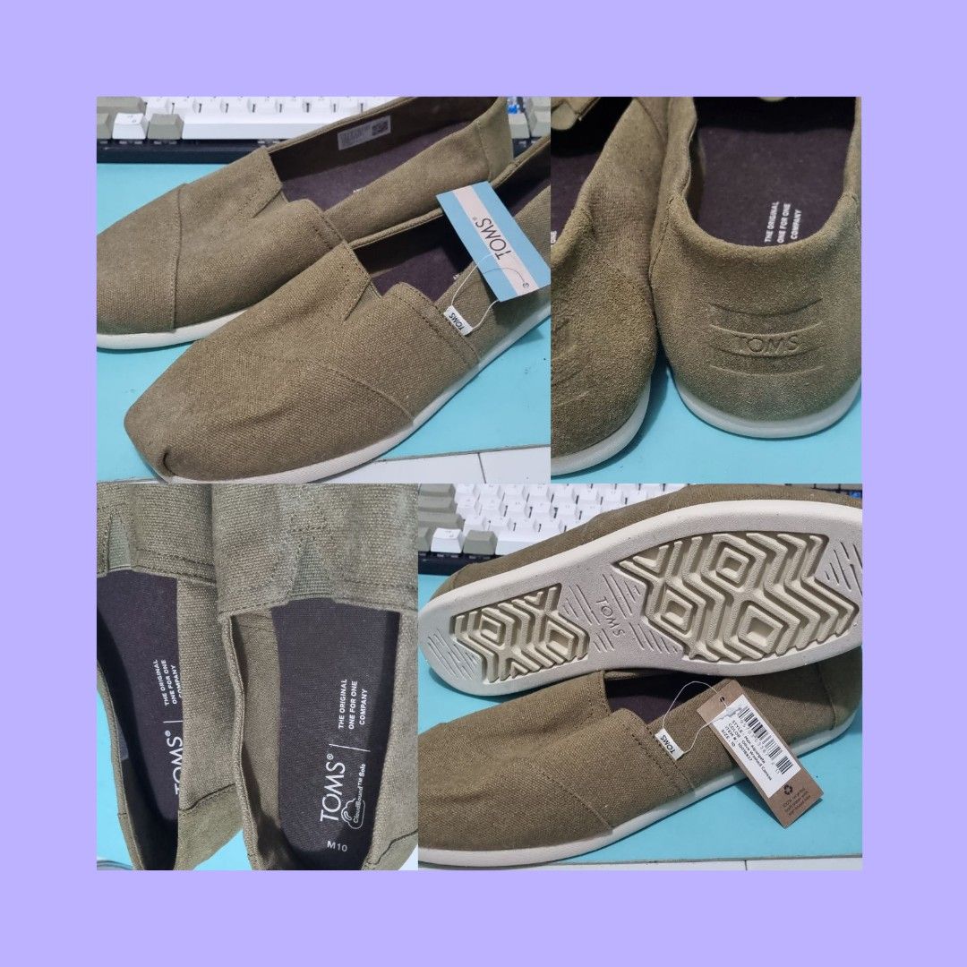 TOMS Men Alpargata Olive Washed Canvas Shoes Men s Fashion