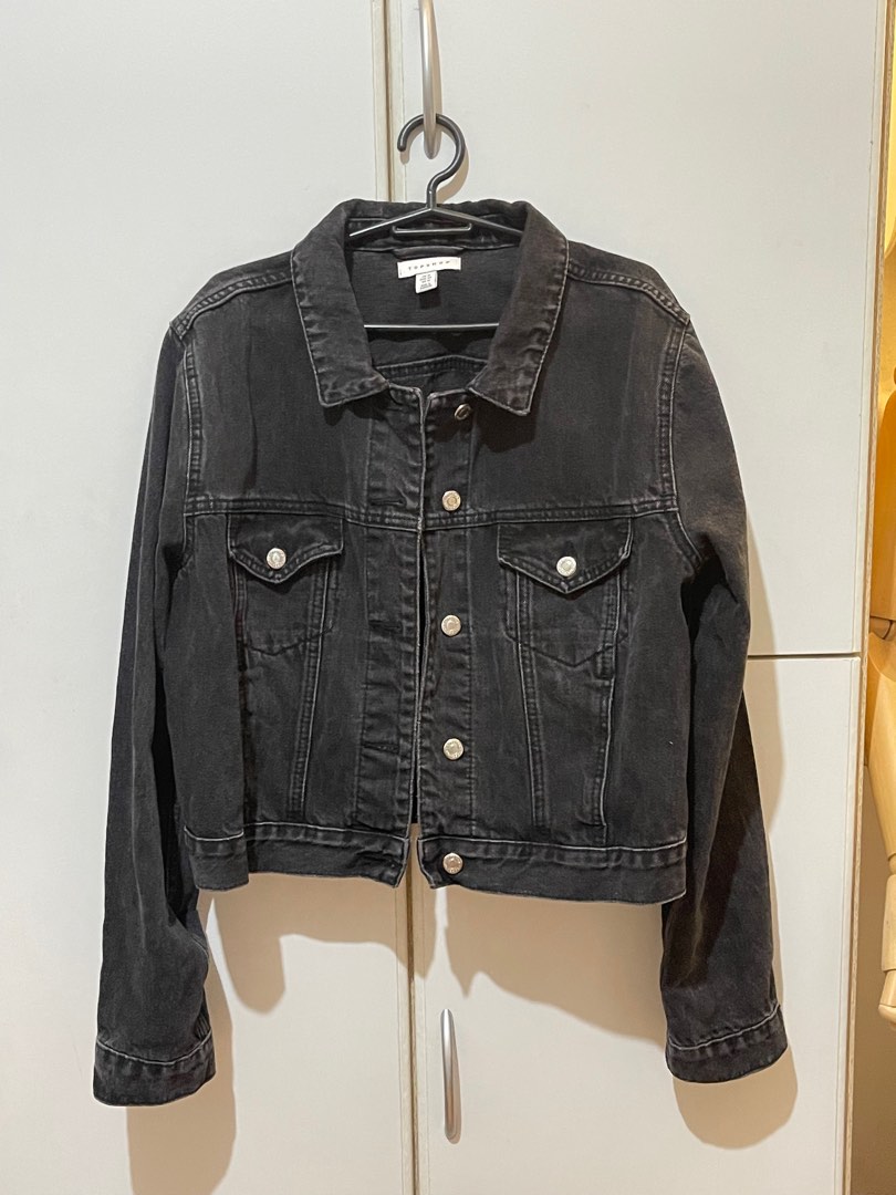 Black Denim Jacket, Women's Fashion, Coats, Jackets and