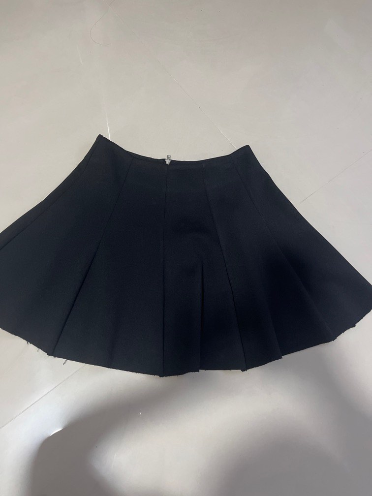 Black pleated online mini skirt topshop