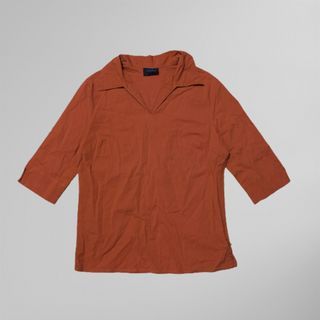 tubby Orange Short Collared 1/2 Sleeve
