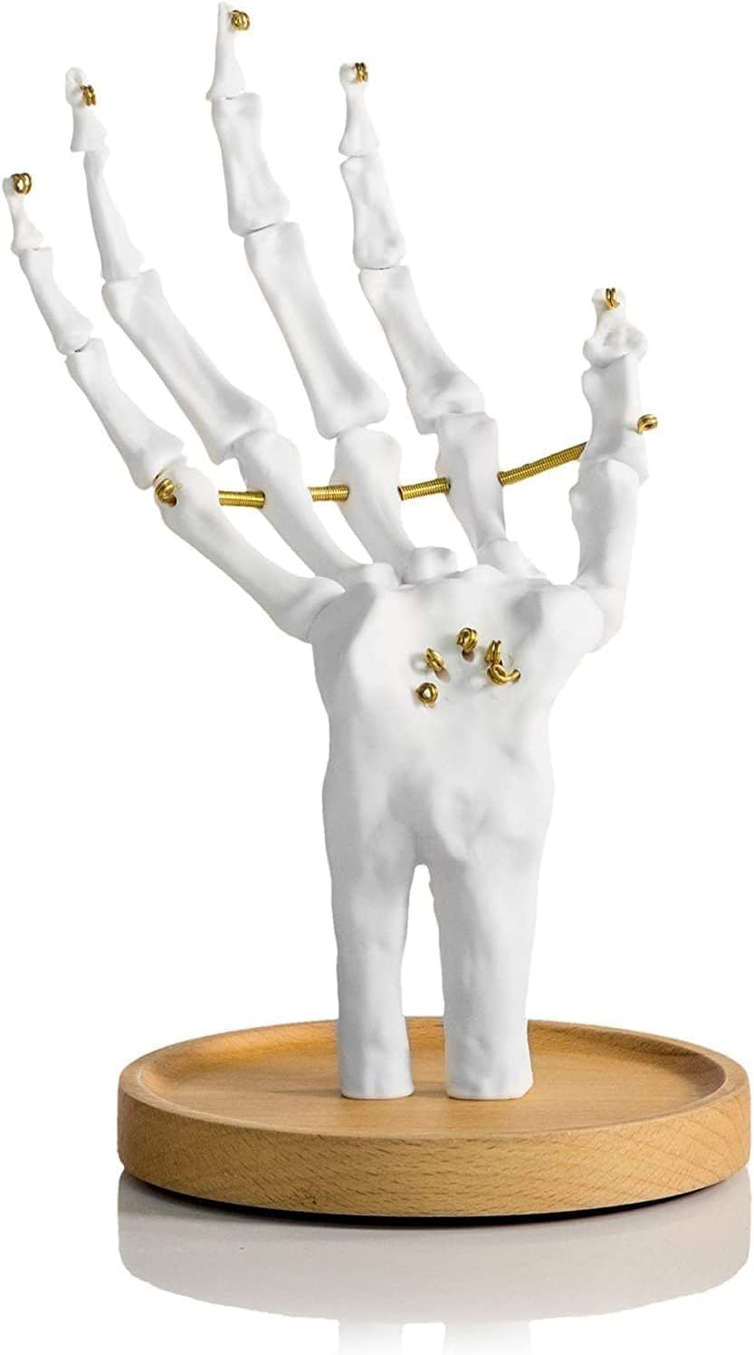 White hand ring clearance holder