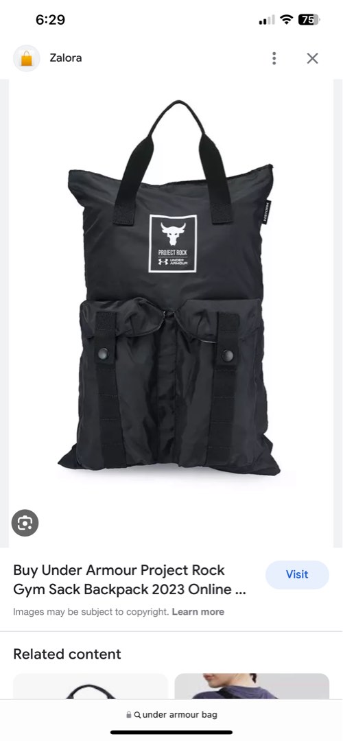 Zalora under armour bag clearance