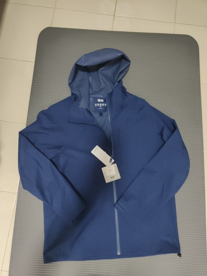 Men blocktech shop raincoat hooded parka