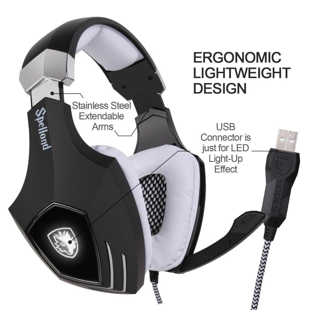 Sades headset white shop
