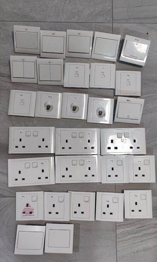 Used Hager switches and sockets., TV & Home Appliances, Electrical