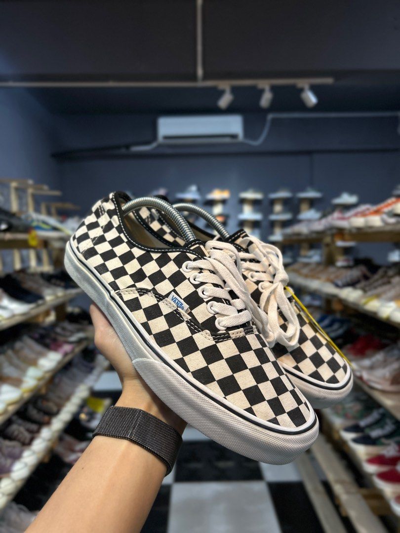Vans authentic checkerboard on feet on sale