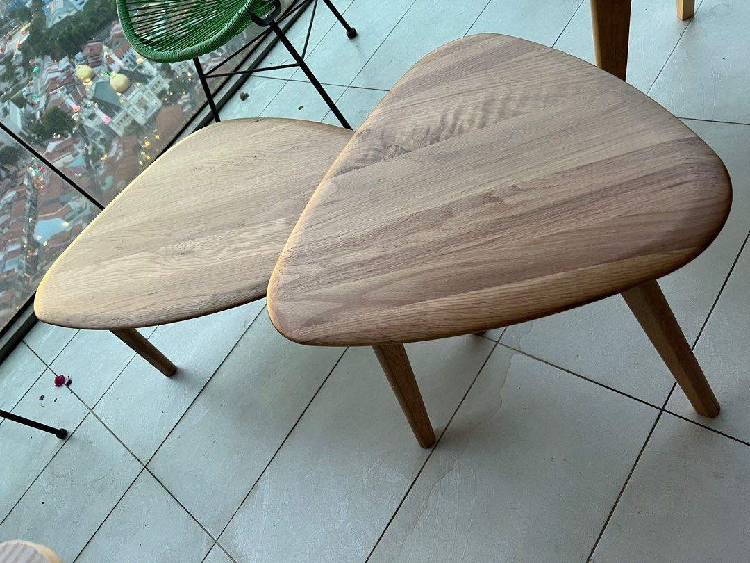 Vincent coffee table set (oak) from Castlery, Furniture & Home Living