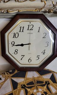 Vintage citizen wall clock wooden