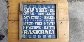 Vintage New York Yankees baseball wall decor