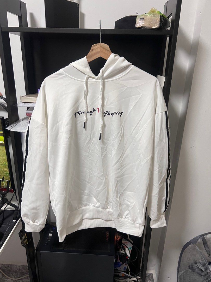 White discount hoodie fashion