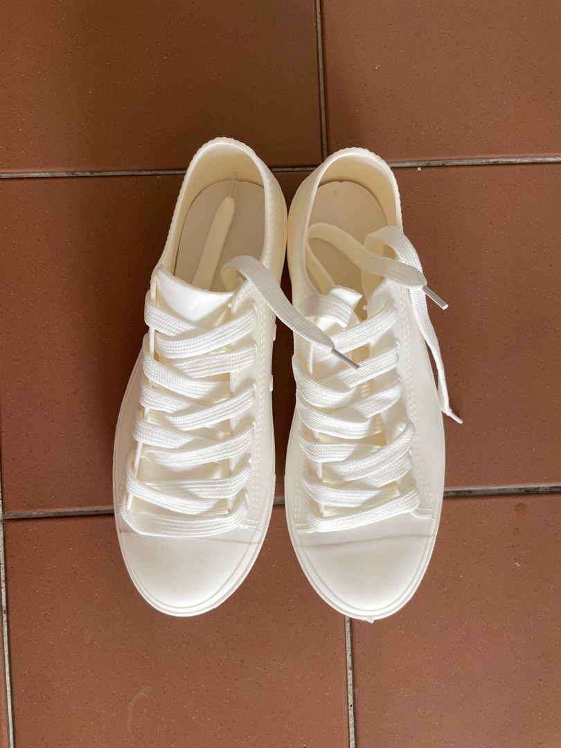 White Sneakers rubber Women s Fashion Footwear Sneakers on