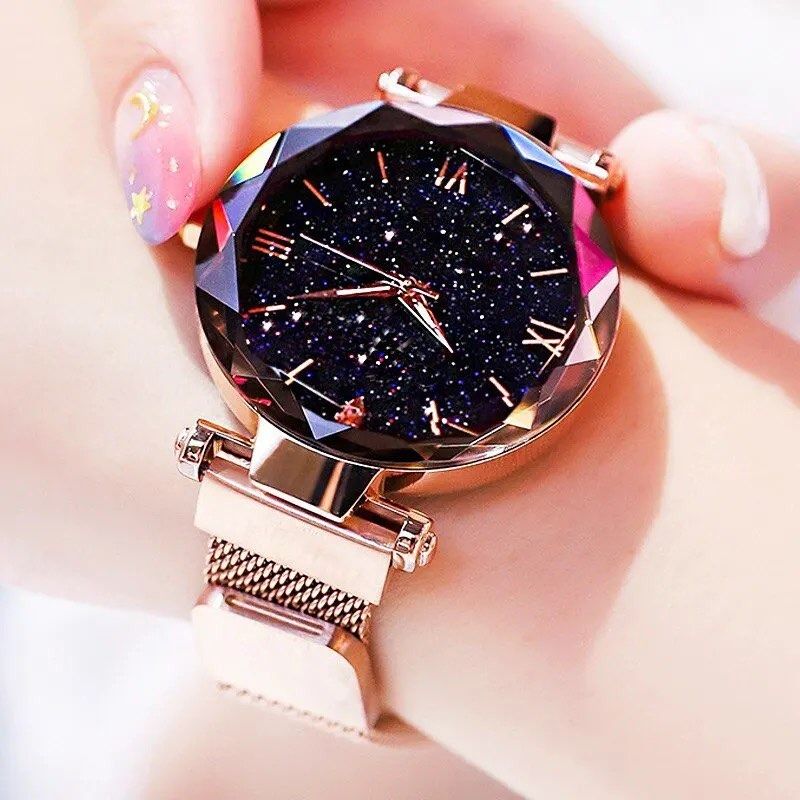Women starry sky waterproof watch outlet