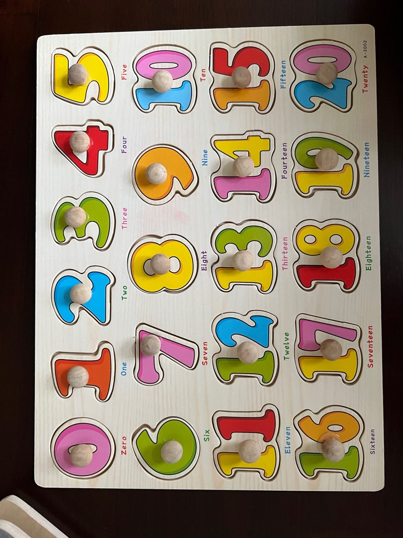 Wooden Peg Board Puzzle Jadore, Babies & Kids, Infant Playtime on Carousell