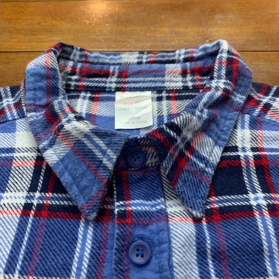 Woolworths Big Size Flannel, Men's Fashion, Tops & Sets, Formal Shirts on Carousell