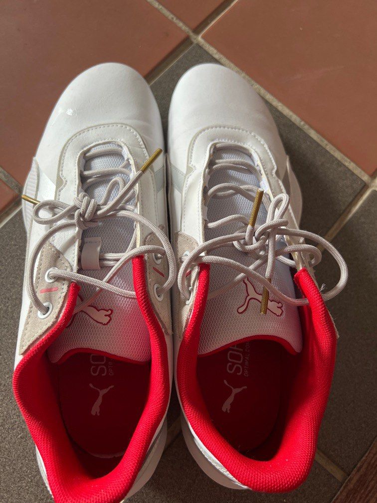 Puma tennis shoes white on sale