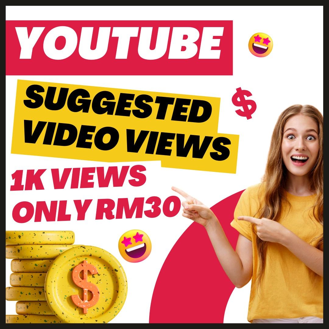 YouTube Suggested video views 100 organic Video Views Limited time offer Everything Else Others on Carousell