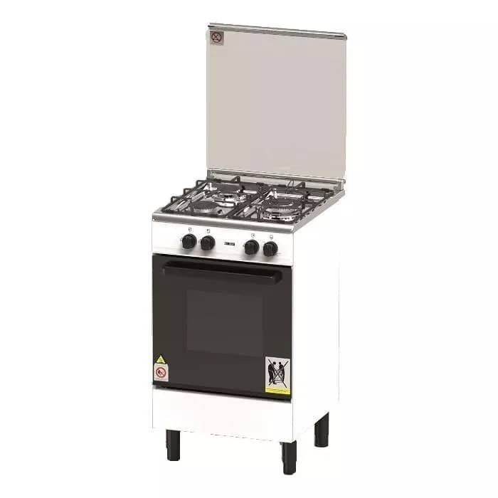 Zanussi 3 Gas Burner Freestanding Gas Cooker with 62L Gas Oven Cooker (Category: Cookware & Accessories) located in Pasir Puteh. Submitted by megat_82 (Listing ID 1249940621, Image 2). Description: Zanussi 3 Gas Burner Freestanding Gas Cooker with 62L Gas Oven Cooker | ZCG530W (Dapur Gas,Ketuhar Gas) FEATURES ・3 Gas Burner ・62L Gas Oven ・One Step Piezo Ignition ・Matte Enamel Finished Pan Support ・Blue Flame Technology ・Tempered Glass Lid ・Double-