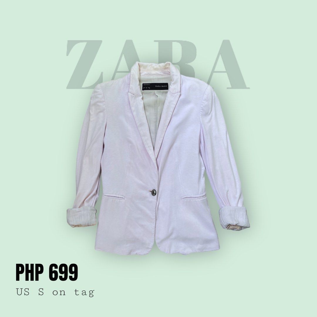 ZARA Blush Pink Casual Blazer on Carousell