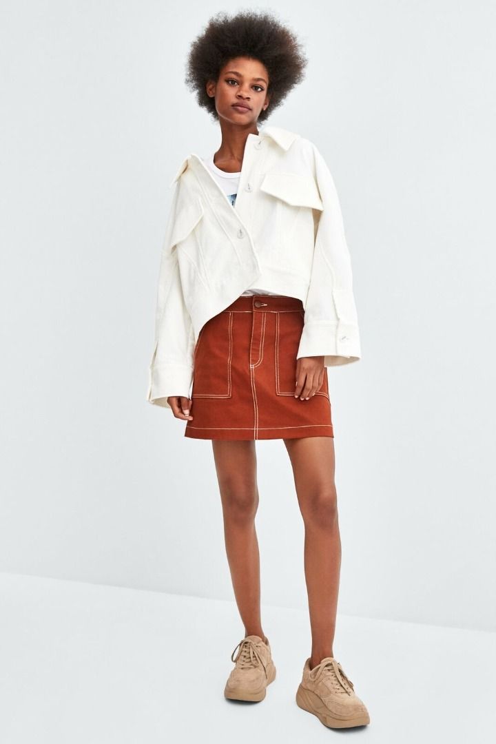 A line mini skirt zara 2025