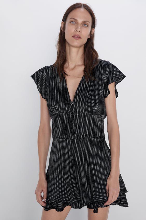 Zara polka dot playsuit sales