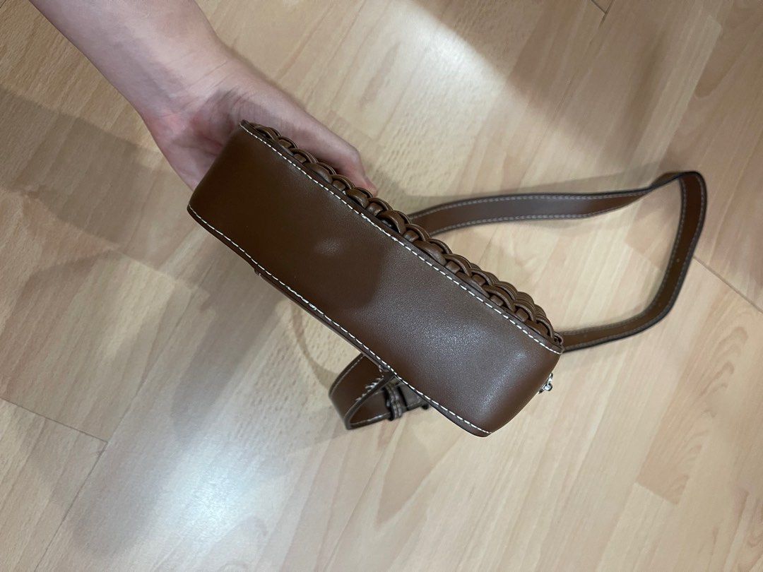 Zara Woven Mini Crossbody Bag in brown, Men's Fashion, Bags, Sling Bags