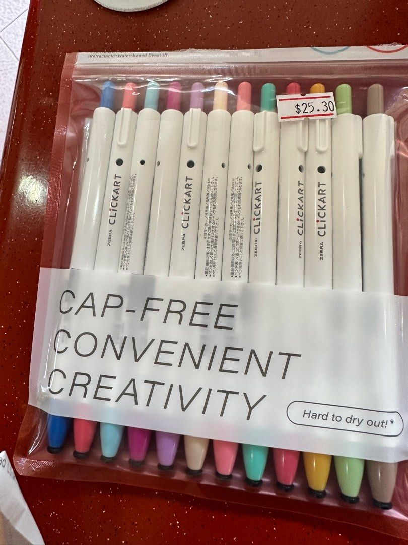 Zebra Creativity Kit-Colorful Brush Pens, Markers & Clickart Marker Pen in Tin Container