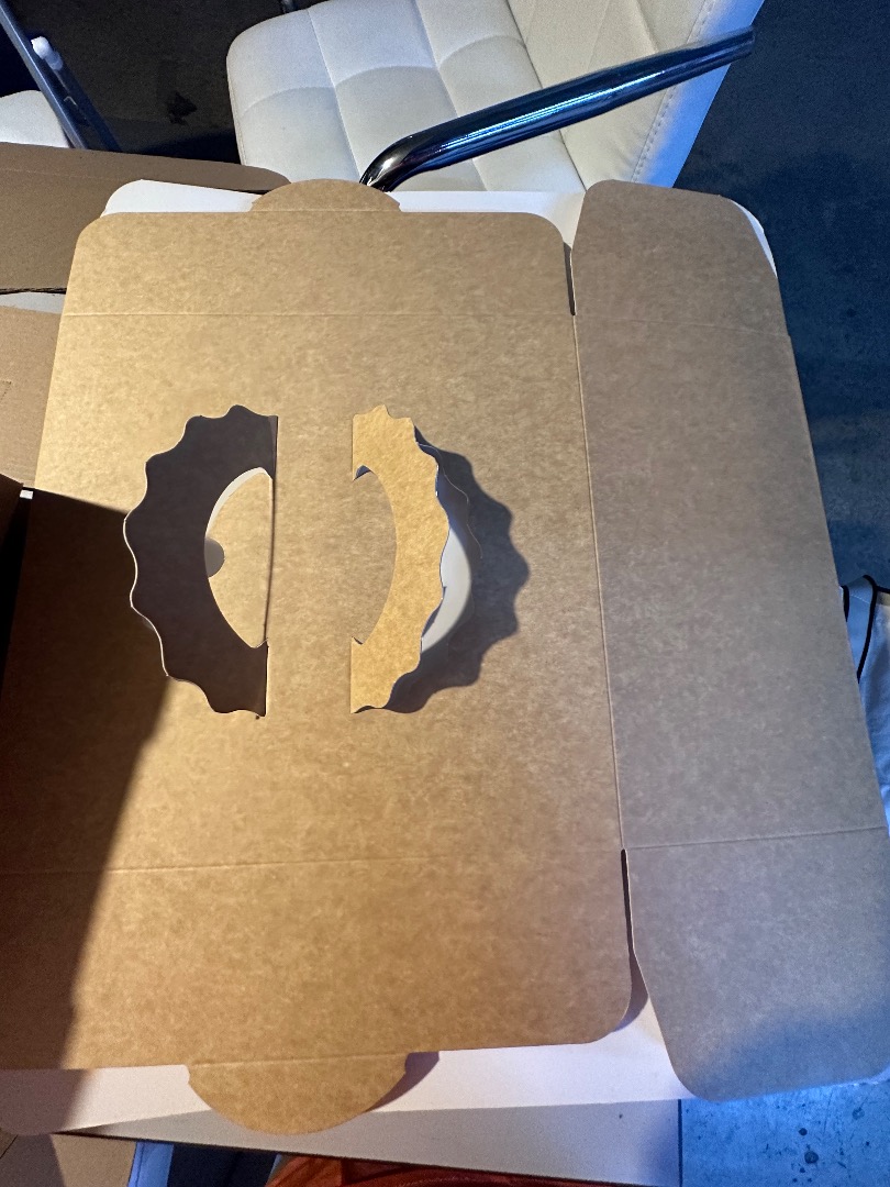 10" cake box Brown cake box Handle cake box Window cake box