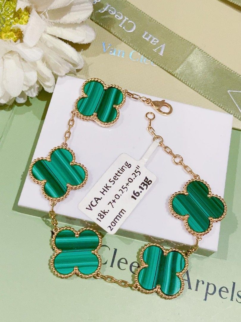 Vca online malachite bracelet