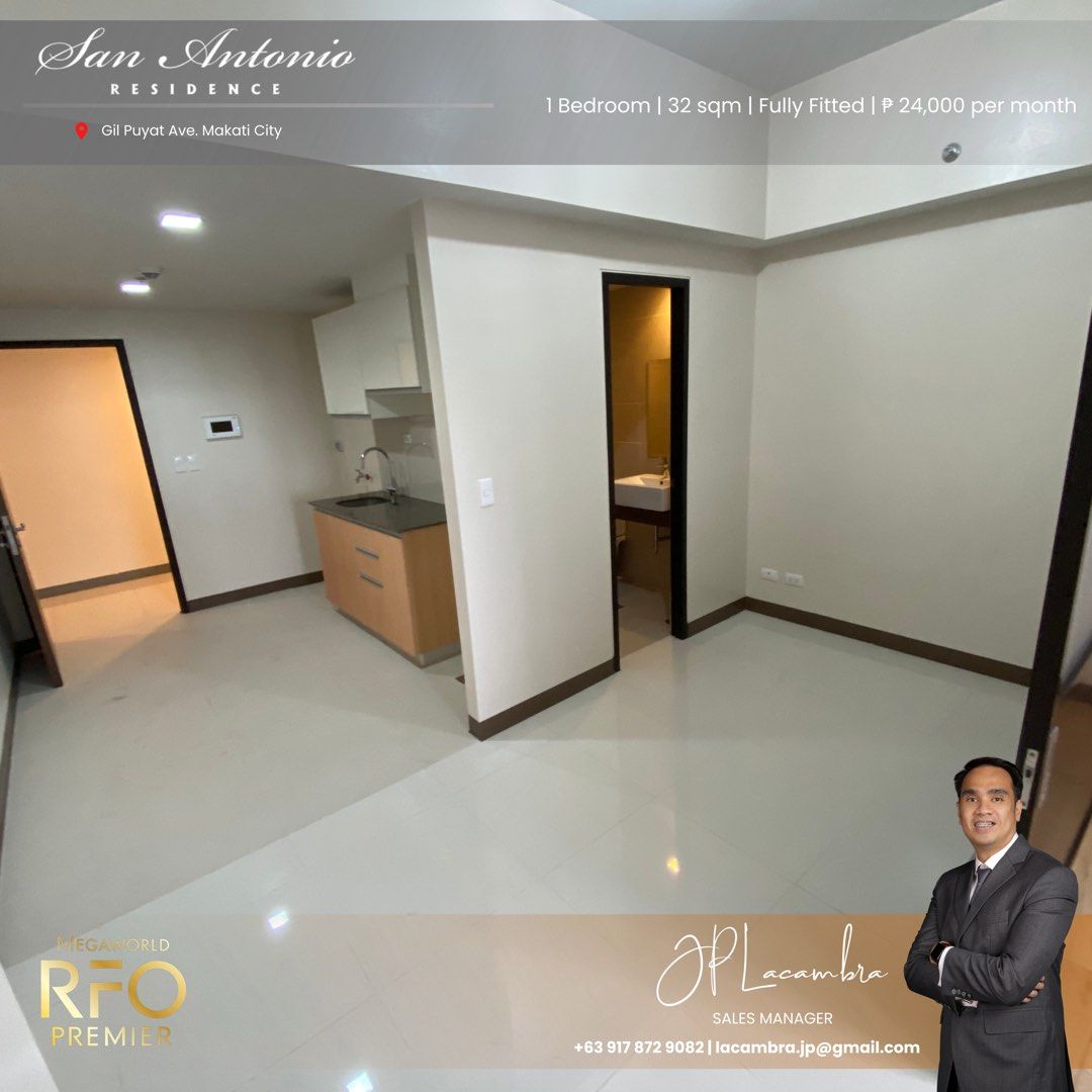 1BR RENT TO OWN MAKATI (Category: Apartments & Condos) located in Manila. Submitted by rfocondobymegaworldpremier (Listing ID 1246654586, Image 2). Description: SAN ANTONIO RESIDENCES MEGAWORLD RFO CONDO MAKATI RENT TO OWN 0% INTEREST 4 YRS TO PAY 1BR AVAILABLE ALSO IN STUDIO, 3BR UNIT SEMI FURNISHED ACTUAL UNIT READY FOR VIEWING SCHEDULE NOW 091787290982.