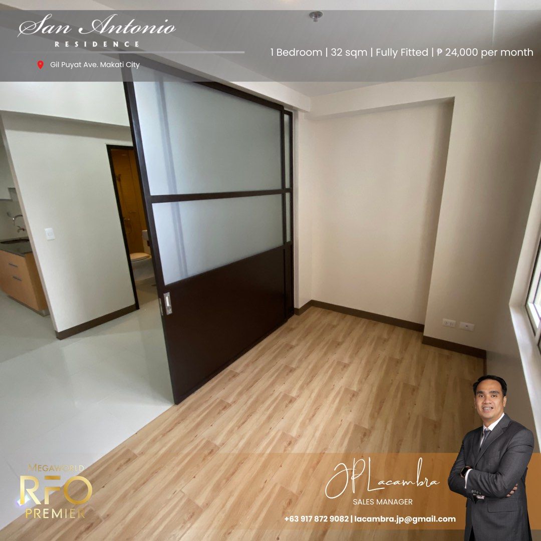 1BR RENT TO OWN MAKATI (Category: Apartments & Condos) located in Manila. Submitted by rfocondobymegaworldpremier (Listing ID 1246654586, Image 1). Description: SAN ANTONIO RESIDENCES MEGAWORLD RFO CONDO MAKATI RENT TO OWN 0% INTEREST 4 YRS TO PAY 1BR AVAILABLE ALSO IN STUDIO, 3BR UNIT SEMI FURNISHED ACTUAL UNIT READY FOR VIEWING SCHEDULE NOW 091787290982.