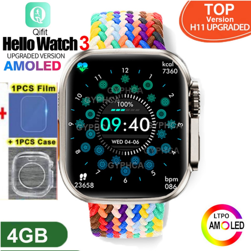 Hello Watch 3 Plus Amoled 4gb Bisel Titanio 49 Mm 2024