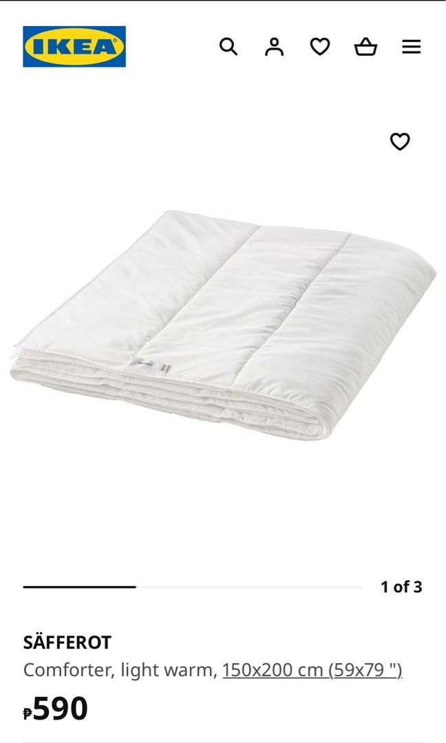 SÄFFEROT Duvet, warm, 150x200 cm - IKEA