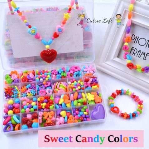 Beads Beading Toys Girls, Colorful Beads Toy Girls